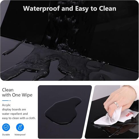 Neewer 30×30cm Acrylic Poster Boards for Photography, Square Black and White Background Boards Non-Reflective and Reflective for Table Shooting Products in Saudi Arabia
