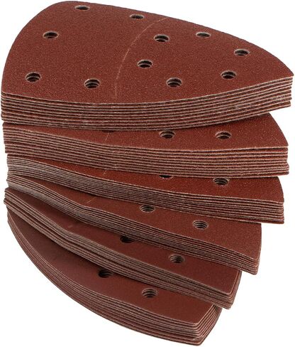36 PCS Detail Sander Sandpaper Premium 60/80/100/120/180/240 Grits Mouse Sandpaper 6 Hole Palm Sander Paper Hook and Loop Sanding Pads in Saudi Arabia