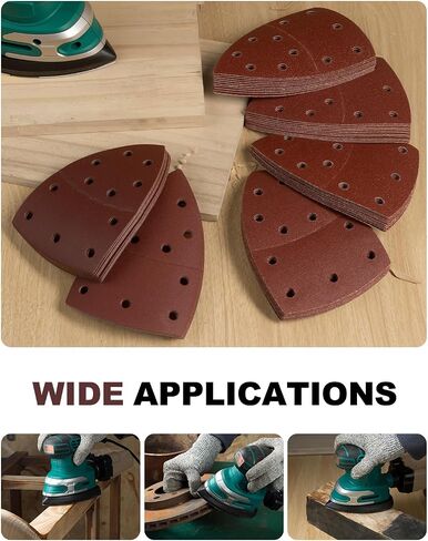 36 PCS Detail Sander Sandpaper Premium 60/80/100/120/180/240 Grits Mouse Sandpaper 6 Hole Palm Sander Paper Hook and Loop Sanding Pads in Saudi Arabia