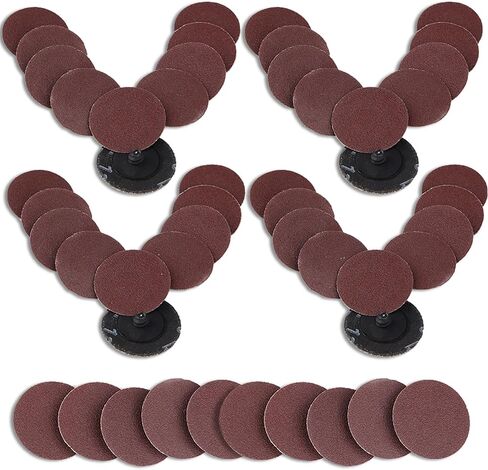 Roll Lock Quick Change Discs Set 2 Inchs 50PCS 120 Grit Round Sanding Discs Sand Paper Set in Saudi Arabia