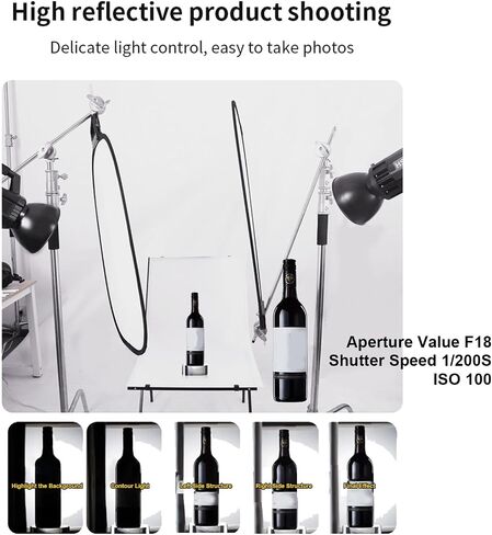 VBESTLIFE عاكسات ضوء مقاس 28.35 × 35.43 بوصة للتصوير الفوتوغرافي، لوحة إضاءة صورة محمولة وقابلة للطي للاستوديو والإضاءة الخارجية in Saudi Arabia
