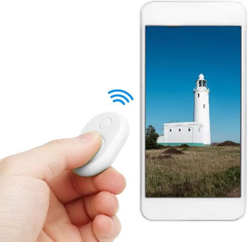 Bluetooth Remote Control Page Turner, for TikTok for App Camera Remote Shutter Selfie Button, Fingertip Video Controller for Cell Phone (White) in Saudi Arabia