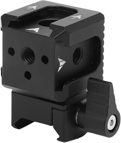 Yunseity Triple Cold Shoe Extender, Camera Mount with 3 Cold Shoe Mounts, 1/4 Thread, Aluminum Alloy Construction, 4 Screw Holes, 78g, for LED Lights, Microphones, Filmmaking in Saudi Arabia