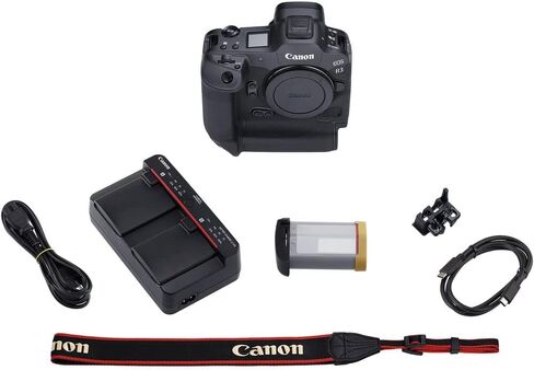 كاميرا Canon EOS R3 بدون مرآة (4895C002) + عدسة Canon RF مقاس 24-70 مم + شاشة 4K + Rode VideoMic + 2 بطاقة SD قوية سعة 64 جيجابايت من سوني + طقم مرشح + قارئ بطاقات + Light + برنامج Corel للصور + المزيد (متجدد) in Saudi Arabia