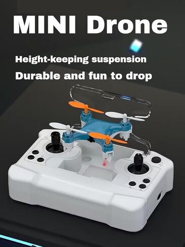 طائرة صغيرة بدون طيار صديقة للمبتدئين، طائرة بدون طيار صغيرة لجميع الأعمار مع رحلات طيران سهلة وحيل 360 درجة، تأثيرات خاصة دوران ثلاثي الأبعاد، مدمجة للغاية ومحمولة، هدية مفاجئة للأولاد والبنات (أزرق) in Kuwait