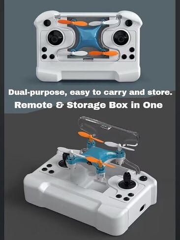 طائرة صغيرة بدون طيار صديقة للمبتدئين، طائرة بدون طيار صغيرة لجميع الأعمار مع رحلات طيران سهلة وحيل 360 درجة، تأثيرات خاصة دوران ثلاثي الأبعاد، مدمجة للغاية ومحمولة، هدية مفاجئة للأولاد والبنات (أزرق) in Kuwait