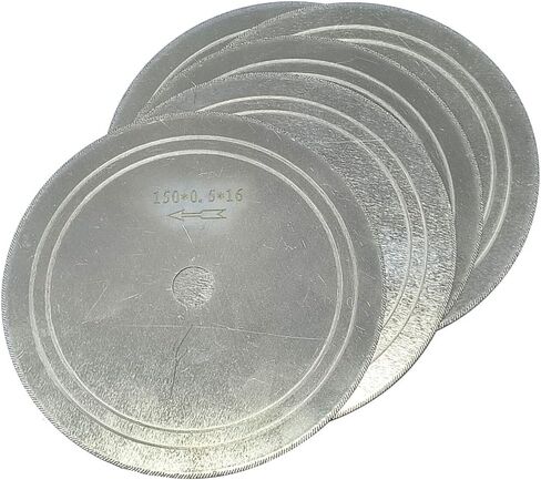𝐉𝐔𝐍𝐋𝐈𝐗𝐍 5 Pcs 6" Lapidary Saw Blade, 5/8'' Arbor Hole 0.4 mm Extra Thin Diamond Saw Blade Lapidary Cutting Disc (150 x 0.4 x 16 mm) in Saudi Arabia