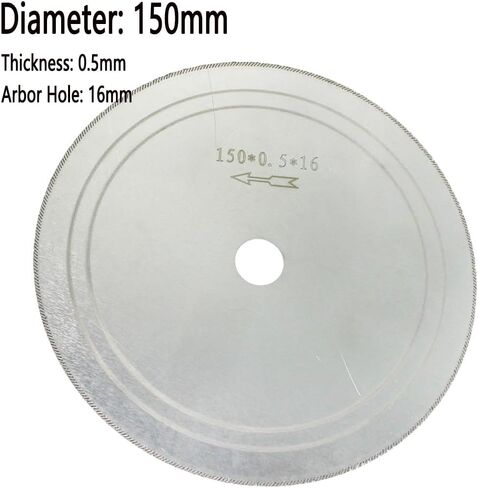 𝐉𝐔𝐍𝐋𝐈𝐗𝐍 5 Pcs 6" Lapidary Saw Blade, 5/8'' Arbor Hole 0.4 mm Extra Thin Diamond Saw Blade Lapidary Cutting Disc (150 x 0.4 x 16 mm) in Saudi Arabia