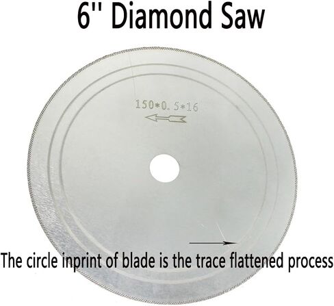 𝐉𝐔𝐍𝐋𝐈𝐗𝐍 5 Pcs 6" Lapidary Saw Blade, 5/8'' Arbor Hole 0.4 mm Extra Thin Diamond Saw Blade Lapidary Cutting Disc (150 x 0.4 x 16 mm) in Saudi Arabia