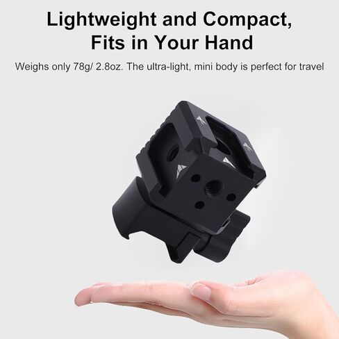 Gugxiom 3 Port Cold Shoe Mount مدمج في 1/4 فتحات لولبية 4، حامل تمديد محول الحذاء البارد للكاميرا لقفص الكاميرا وشاشة LED وميكروفون وما إلى ذلك in Kuwait