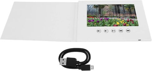 CHICIRIS Fashionable Video Greeting Card with 720P Playback for Promotional Gifts, PlasticMetal A5 Size (4.3 Inch 500mAh Li Ion Battery) in Saudi Arabia