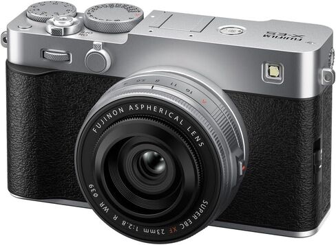 كاميرا FUJIFILM X-E5 الرقمية بدون مرآة مع عدسة XF 23 مم f/2.8 (فضية) مع طابعة Fuji INSTAX Mini Link 3 للهواتف الذكية - أبيض + بطاقة ذاكرة UHS-II SDXC سعة 64 جيجابايت + كابل Micro HDMI + المزيد in Saudi Arabia
