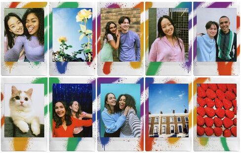 حزمة فيلم FUJIFILM INSTAX MINI Spray Art الفوري (100 صورة) مع قطعة قماش للتنظيف من الألياف الدقيقة in Saudi Arabia