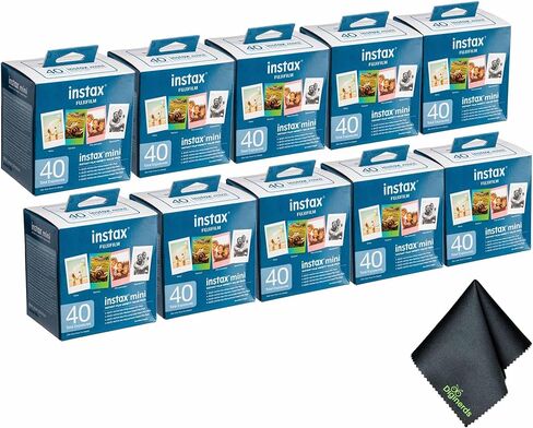 FUJIFILM INSTAX MINI Instant Film Variety Value Pack (40x10 Exposures) Bundle with Microfiber Cleaning Cloth in Saudi Arabia