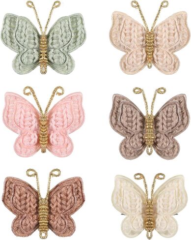 Toddler Hair Bows, 6pcs Bow Clips for Baby Girls, Mini Butterfly Clips Hair Accessories for Infants Baby Kids Fine Hair in Saudi Arabia