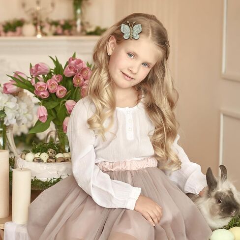 Toddler Hair Bows, 6pcs Bow Clips for Baby Girls, Mini Butterfly Clips Hair Accessories for Infants Baby Kids Fine Hair in Saudi Arabia