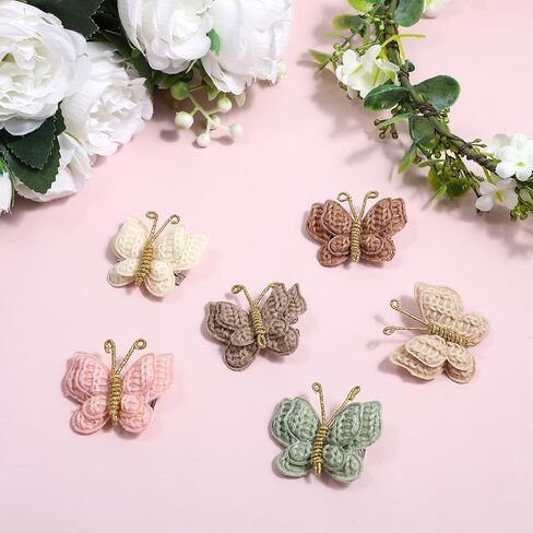 Toddler Hair Bows, 6pcs Bow Clips for Baby Girls, Mini Butterfly Clips Hair Accessories for Infants Baby Kids Fine Hair in Saudi Arabia