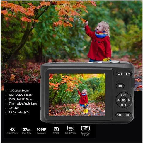 كاميرا Kodak PIXPRO FZ45 Friendly Zoom 16MP 1080p Full HD الرقمية (وردي باستيل) حزمة مع بطاقة الذاكرة (عنصران) in Saudi Arabia
