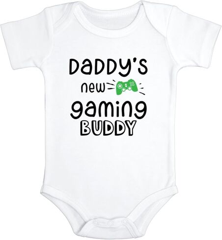 Daddy's New Gaming Buddy Baby Bodysuit | Baby Gift | Funny Baby Jumpsuit in Saudi Arabia