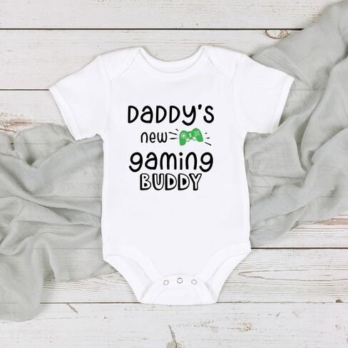 Daddy's New Gaming Buddy Baby Bodysuit | Baby Gift | Funny Baby Jumpsuit in Saudi Arabia