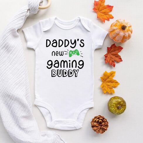 Daddy's New Gaming Buddy Baby Bodysuit | Baby Gift | Funny Baby Jumpsuit in Saudi Arabia