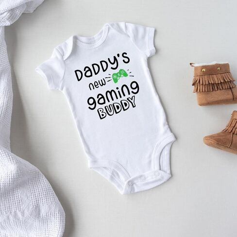 Daddy's New Gaming Buddy Baby Bodysuit | Baby Gift | Funny Baby Jumpsuit in Saudi Arabia