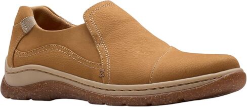 CLARKS Women's Orlene Slip Light Tan Nubuck 8 M in Saudi Arabia
