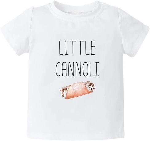 Kids Tshirt Baby Bodysuit Little Cannoli Baby Bodysuit Newborn Outfit Baby Shower Gift in Saudi Arabia