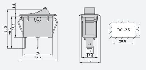 HQRP ON Off Rocker Switch 2-Prong 16A 125V Compatible with Dewalt 5140069-87 DWFP55120 STFP70635MJ Air Compressor, UL Listed in Saudi Arabia
