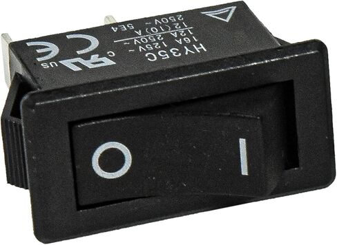 HQRP ON Off Rocker Switch 2-Prong 16A 125V Compatible with Dewalt 5140069-87 DWFP55120 STFP70635MJ Air Compressor, UL Listed in Saudi Arabia