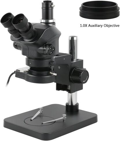 Industrial Lab Simul-Focal 50X 100X Stereo Microscope Trinocular Microscope + 0.5X 1.0X 0.7X 1.5X 2.0X Auxiliary Objective Lens(With 1.0x) in Saudi Arabia