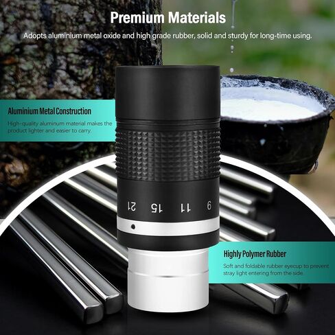 Astromania 1.25" 32mm Super Plossl Telescope Eyepiece - Bundle with - Zoom Eyepiece for Telescope 7-21mm in Saudi Arabia