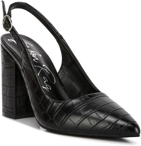 لندن راج ماشا Croctexture حبال الكعب الخلفي in Saudi Arabia