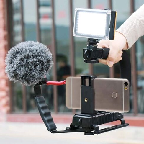 GOWENIC Camera Accessories, C Shaped Flash Stand Stabilizer with Detachable Shoe Rack for Compact Cameras Camcorders Video Lights Microphones (As Shown) in Saudi Arabia