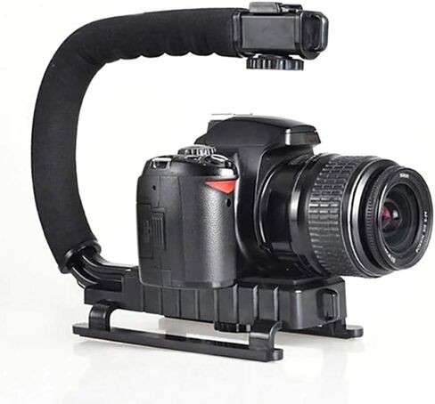 GOWENIC Camera Accessories, C Shaped Flash Stand Stabilizer with Detachable Shoe Rack for Compact Cameras Camcorders Video Lights Microphones (As Shown) in Saudi Arabia
