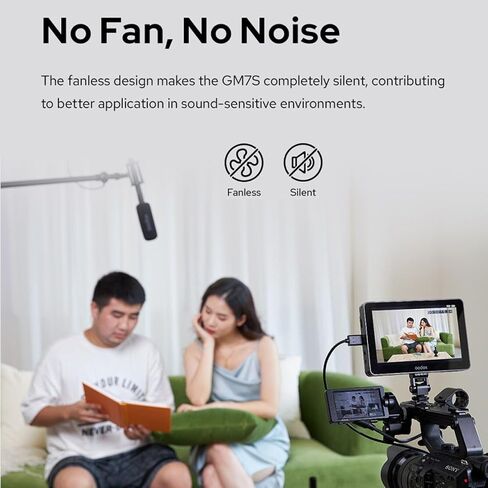 Godox GM7S 4K 1200nit HDMI 7" Ultra Bright Camera Monitor,160°H/160°V Viewing Angle,25 Custom LUT Files,DC/Type-C Power Supply,1920x1200 Higher Resolution,Suitable for Photography,Video Surveillance in Saudi Arabia
