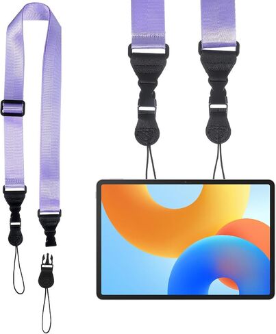 Adjustable Camera Neck Strap - Universal Tablet Shoulder Strap for Binocular, Laptop, Phone - Purple Nylon Lanyard in Saudi Arabia
