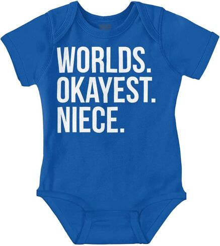 Brisco Brands Worlds Okayest Niece Family Love Baby Bodysuit Jumper Girls in Saudi Arabia