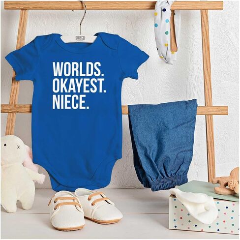 Brisco Brands Worlds Okayest Niece Family Love Baby Bodysuit Jumper Girls in Saudi Arabia