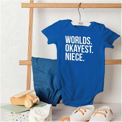 Brisco Brands Worlds Okayest Niece Family Love Baby Bodysuit Jumper Girls in Saudi Arabia