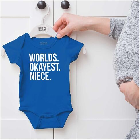Brisco Brands Worlds Okayest Niece Family Love Baby Bodysuit Jumper Girls in Saudi Arabia