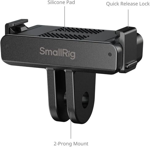 SMALLRIG Quick Release Mount (2pcs) for DJI Osmo 360/ Action 5 Pro / 4/3, Adapter Support with Incorporates 2-Prong Mount for Magic Arm, Selfie Stick, Crab-Shaped Clamp - 5813 in Saudi Arabia