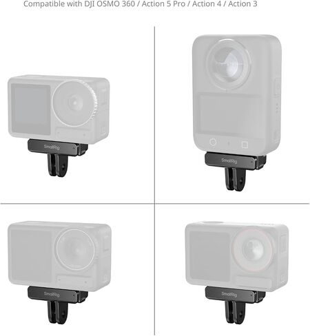 SMALLRIG Quick Release Mount (2pcs) for DJI Osmo 360/ Action 5 Pro / 4/3, Adapter Support with Incorporates 2-Prong Mount for Magic Arm, Selfie Stick, Crab-Shaped Clamp - 5813 in Saudi Arabia