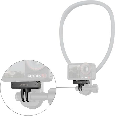 SMALLRIG Quick Release Mount (2pcs) for DJI Osmo 360/ Action 5 Pro / 4/3, Adapter Support with Incorporates 2-Prong Mount for Magic Arm, Selfie Stick, Crab-Shaped Clamp - 5813 in Saudi Arabia