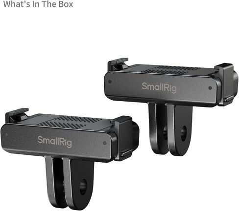 SMALLRIG Quick Release Mount (2pcs) for DJI Osmo 360/ Action 5 Pro / 4/3, Adapter Support with Incorporates 2-Prong Mount for Magic Arm, Selfie Stick, Crab-Shaped Clamp - 5813 in Saudi Arabia