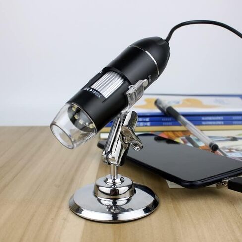 1600X Digital Microscope Camera with 8 LED Lights, Adjustable Magnification, High-Resolution Electronic Magnifier for Science, Inspection, and Education in Saudi Arabia
