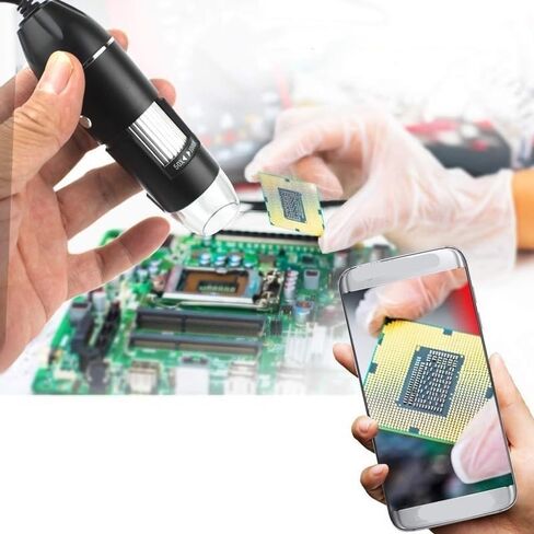 1600X Digital Microscope Camera with 8 LED Lights, Adjustable Magnification, High-Resolution Electronic Magnifier for Science, Inspection, and Education in Saudi Arabia