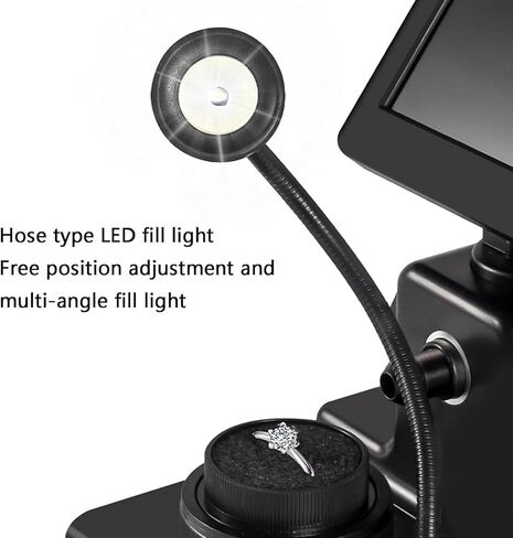 Diamond Inspection Microscope - 4.3'' LCD Digital Viewer, 50-1000X Magnification, LED Illumination, Adjustable Focus 10-40mm, Perfect for Gemstone and Jewelry Evaluation in Saudi Arabia