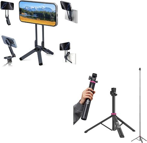 ULANZI MT-89 حامل ثلاثي القوائم قابل للتمديد مع حامل ثلاثي للهاتف المغناطيسي ULANZI MA38 لهاتف iPhone in Kuwait