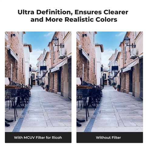 49mm Glimmerglass Shimmer Diffusion 1 Effect Filter + UV Protective Filter for Ricoh GR IIIx + 42-49mm Filter Adapter Ring in Saudi Arabia